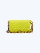 Bolsa de Ombro Acolchoada com Corrente estilo Zara Shein - Couro Legitimo