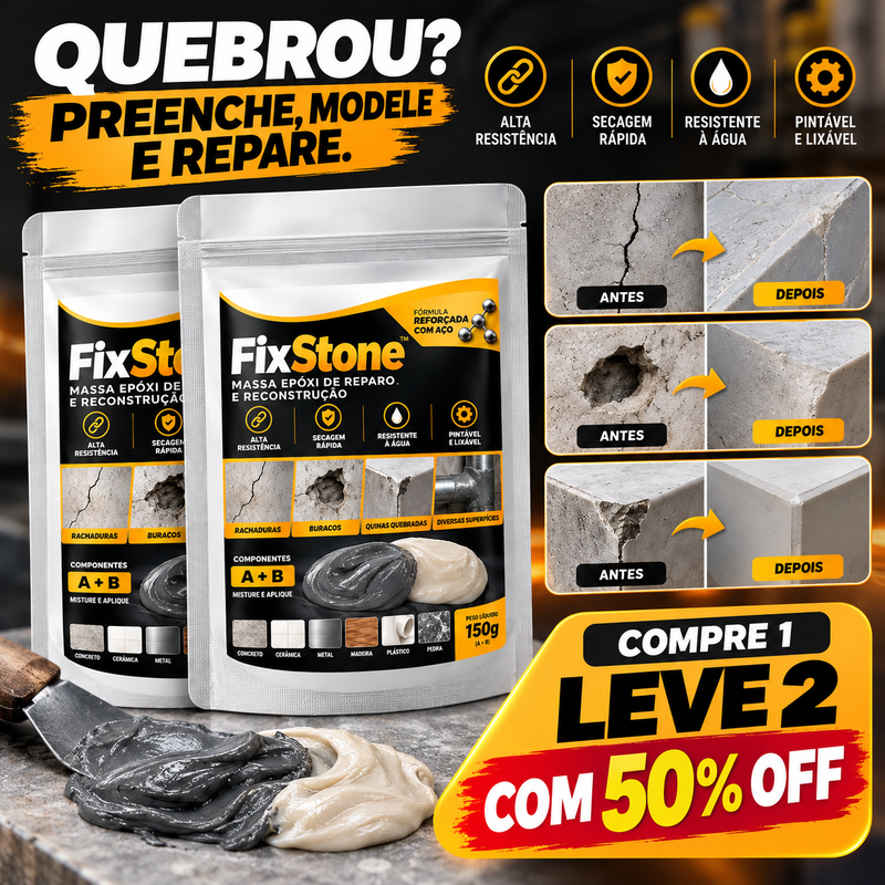 FixStone™ Restaurador Completo | LEVE 2 COM 50%OFF | FRETE GRÁTIS