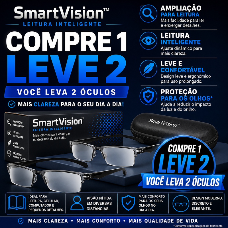 SmartVision™ | Óculos de Leitura Inteligente