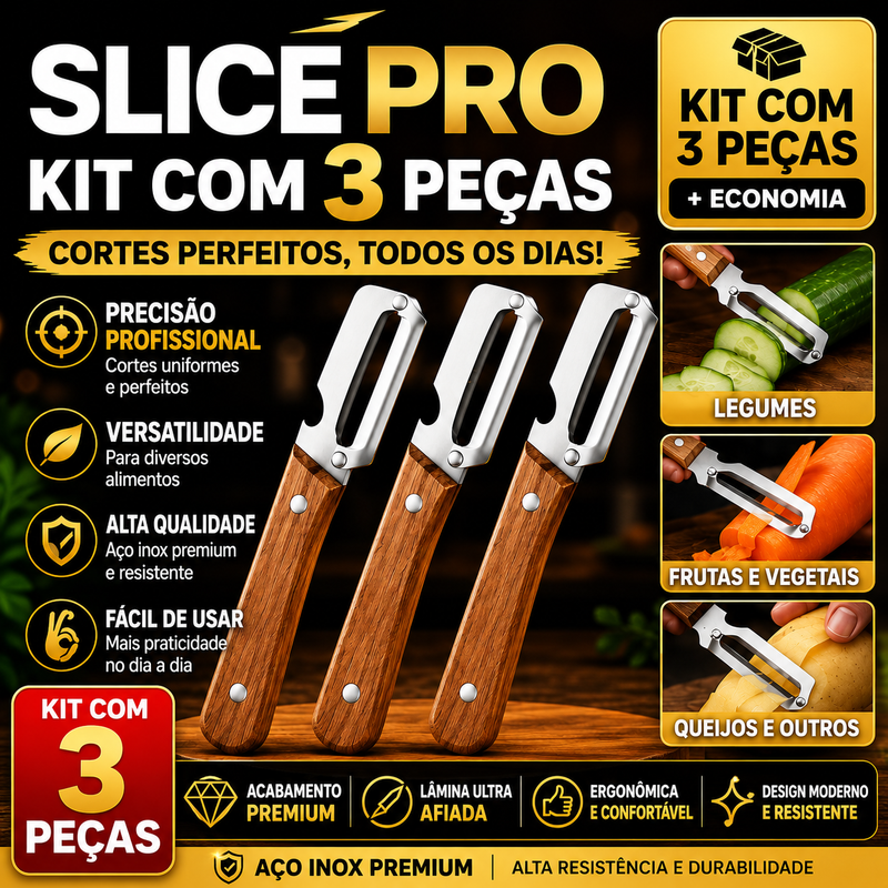 SlicePro Descascador 3 em 1 Corta Tudo | FRETE GRÁTIS | COMPRE 1 LEVE 3