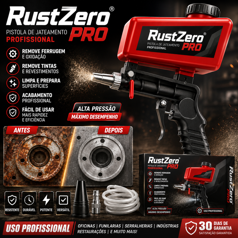 RustZero Pro™ | Pistola Profissional para Remoção de Ferrugem e Tintas | FRETE GRÁTIS PARA TODO O BRASIL
