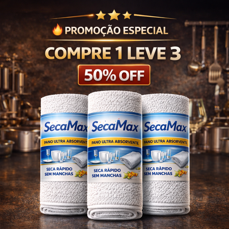 SecaMax Secagem e Absorção Instantânea | SUPER PROMOÇÃO | FRETE GRÁTIS | COMPRE 1 LEVE 3