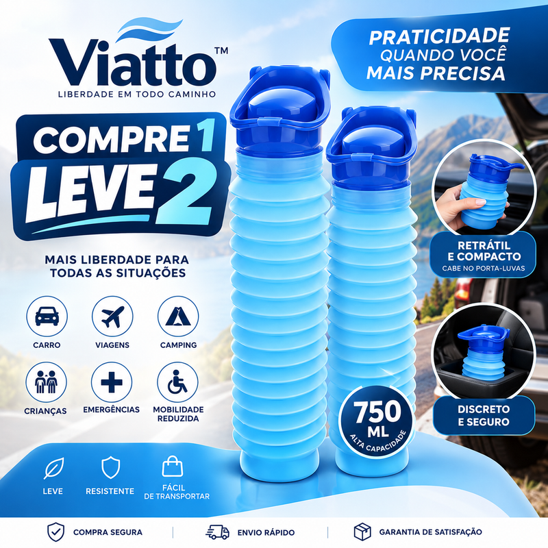 Viatto Reservatório Sanitário Portátil | FRETE GRÁTIS | COMPRE 1 LEVE 2