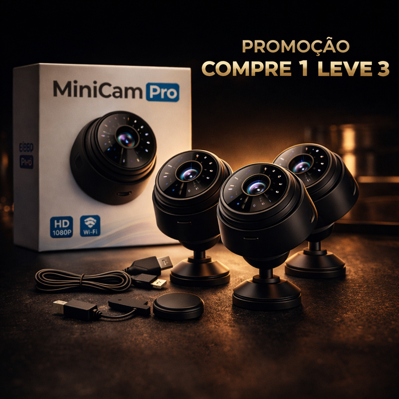 MiniCam Pro - SEGURANÇA E COMODIDADE | FRETE GRÁTIS | COMPRE 1 LEVE 3